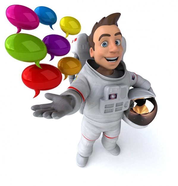 Photo astronaute amusant - illustration 3d