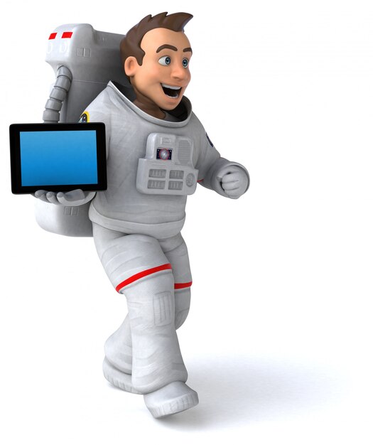 Astronaute amusant - Illustration 3D