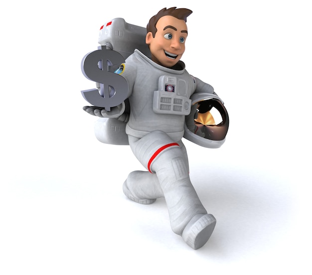 Astronaute amusant - Illustration 3D