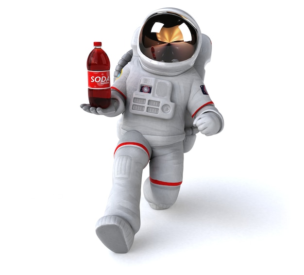 Astronaute amusant - personnage 3D