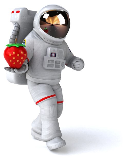 Astronaute amusant - rendu 3D