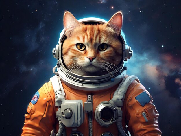 Photo astronaute chat avec des antécédents spatiaux