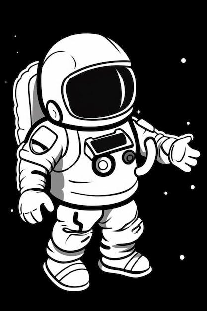 un astronaute dans une combinaison spatiale pointant vers les étoiles