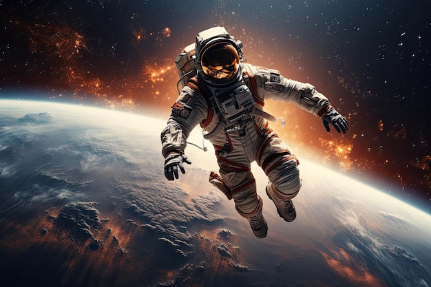 Astronaute dans l'espace Médias mixtes Médias mixtes Médias mixtes AI généré