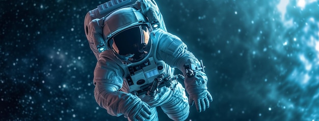 Photo un astronaute dans l'espace