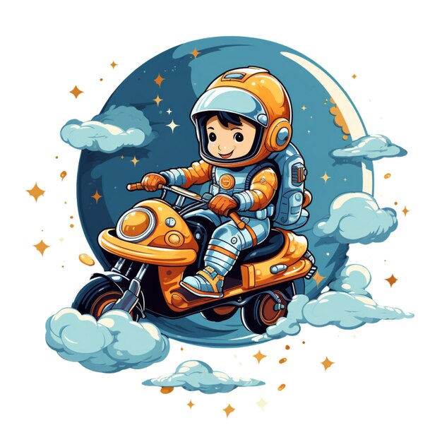 astronaute de dessin animé mignon