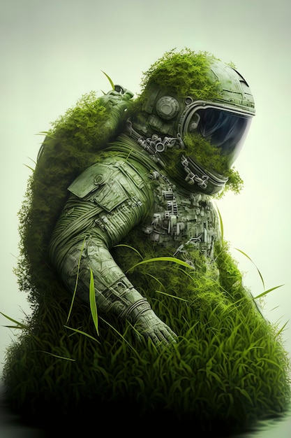 Astronaute en herbe astronaute en herbe AIGenerated