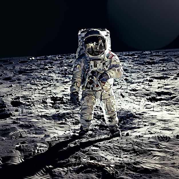 Un astronaute sur la lune