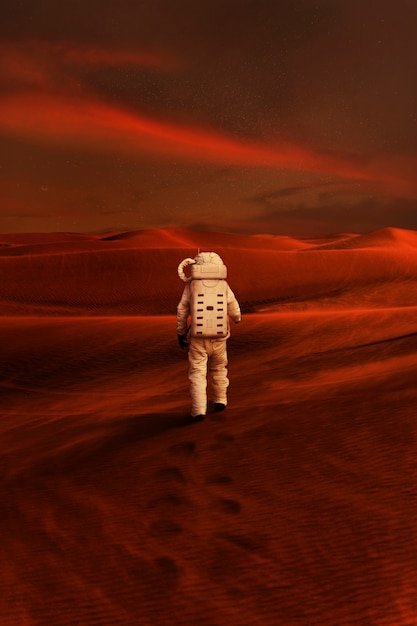 Astronaute sur mars collage