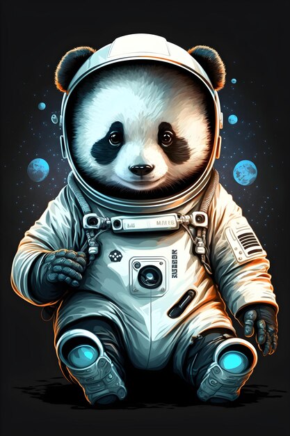 astronaute panda mignon