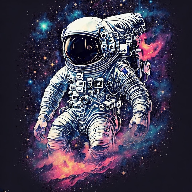 astronaute perdu dans la galaxie