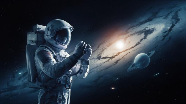 Photo un astronaute