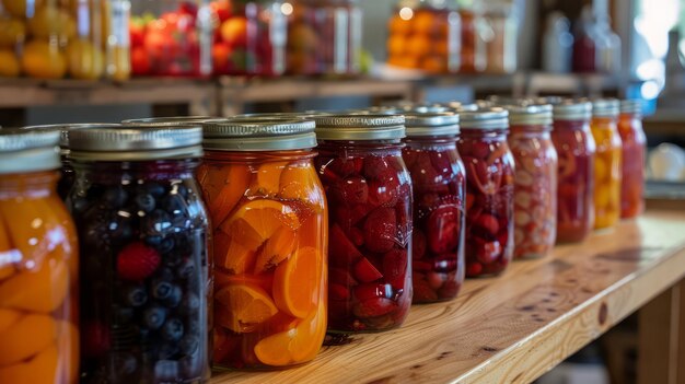 Photo atelier communautaire de mise en conserve de fruits