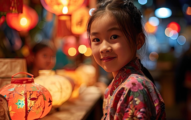 Un atelier de Noël chinois joyeux.