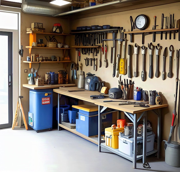 Atelier De Réparation De Boîte à Outils De Garage De Voiture