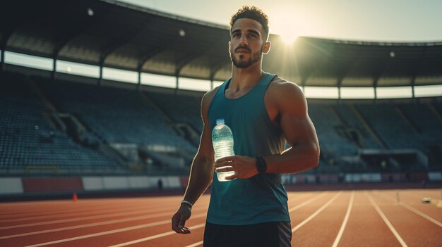 Athlète masculin de sprint sur Trackquot AI