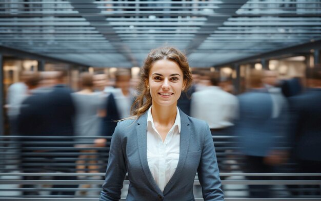 Photo atmosphère de bureau productive employés occupés dans une entreprise