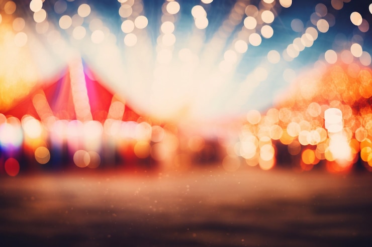 Photo atmosphère de fête dynamique avec un fond flou