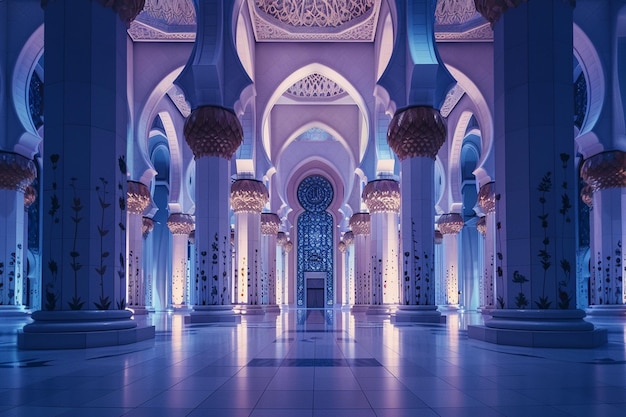 Atmosphère paisible à la mosquée islamique