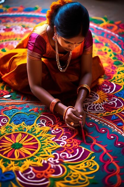 Photo l'atmosphère sereine d'un lever de soleil sur gudi padwa