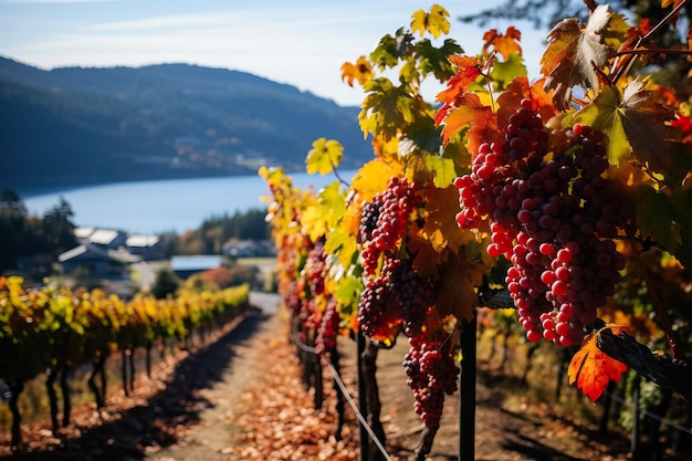 L'atmosphère de la vigne à l'automne