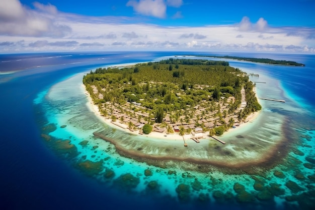 L'atoll pittoresque de Majuro et la ville vibrante de Majuro dans les îles Marshall