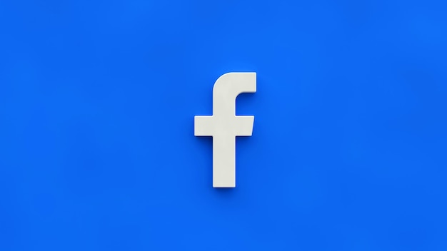 Atout de conception de fond de logo Facebook 3D Illustration de médias sociaux