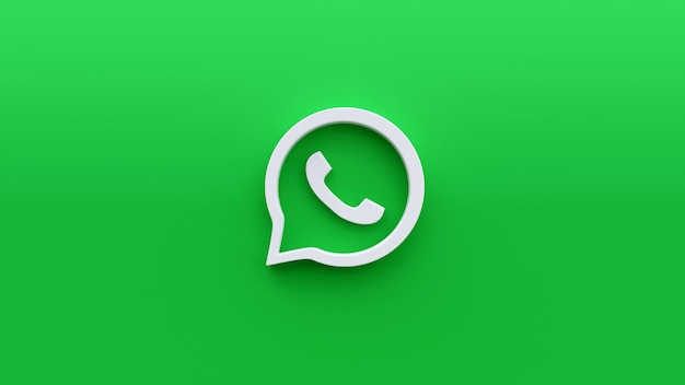 Atout de conception de fond de logo WhatsApp 3D Illustration de médias sociaux