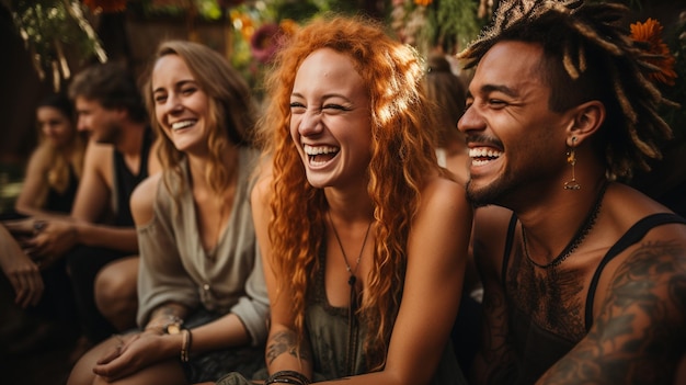 Au centre de l'image, représentez un groupe diversifié