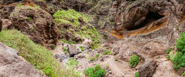 Au fond du célèbre canyon Masca à Tenerife