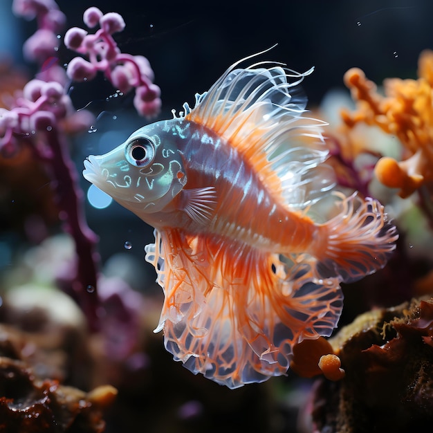 Au fond de l'océan, une surface de corail fascinante