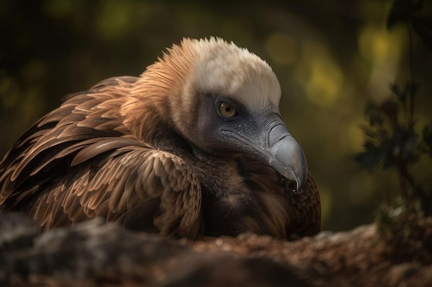 Au Portugal39s Faia Brava réserve naturelle privée un vautour fauve Gyps fulvus dort