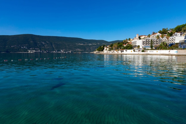 L'aube sur la baie de Kotor, mer Adriatique, Monténégro