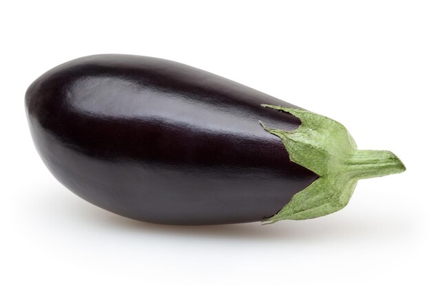 Aubergine isolé sur fond blanc