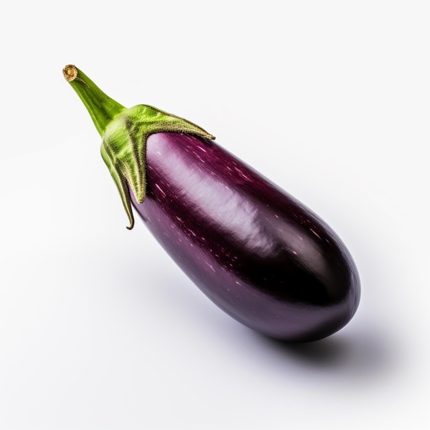 Aubergine isolée sur fond blanc