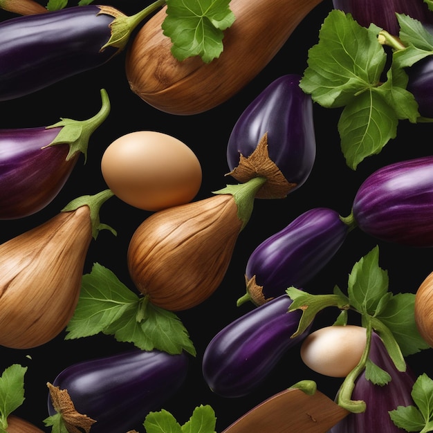 Aubergine sur papier sur fond blanc