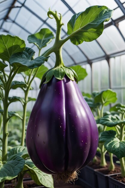 Aubergine sur papier sur fond blanc