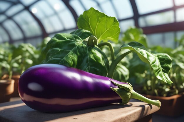 Aubergine sur papier sur fond blanc