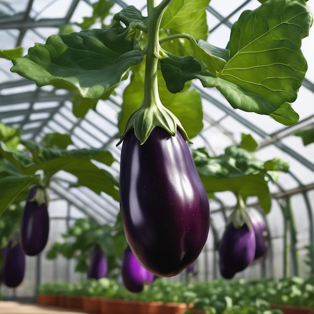 Aubergine sur papier sur fond blanc