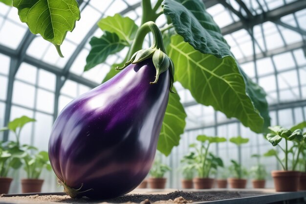 Aubergine sur papier sur fond blanc