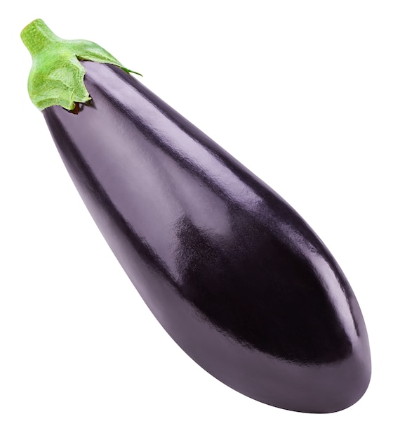 Aubergine violette crue fraîche mûre isolée