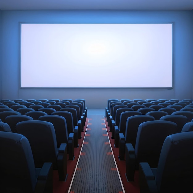 auditorium de cinéma avec des chaises rouges