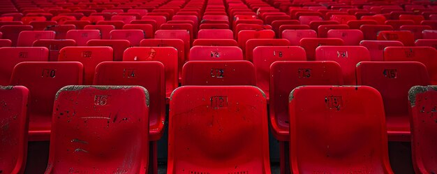 Photo un auditorium rouge avec le numéro 7 sur le dos