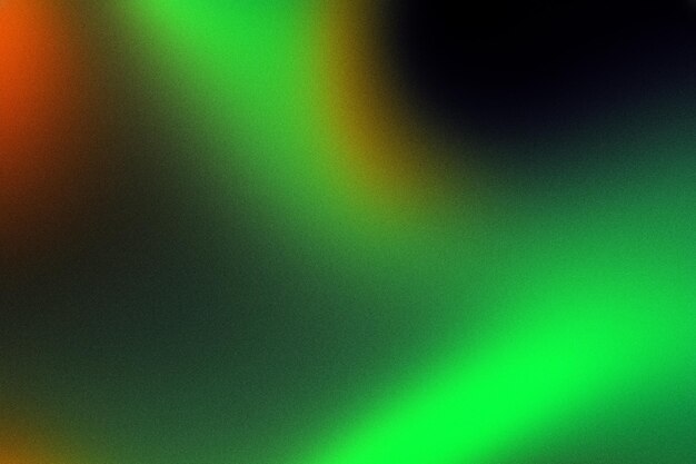Photo aurora vert foncé vert noir vert orange granulé gradient abstrait arrière-plan bannière d'affiche