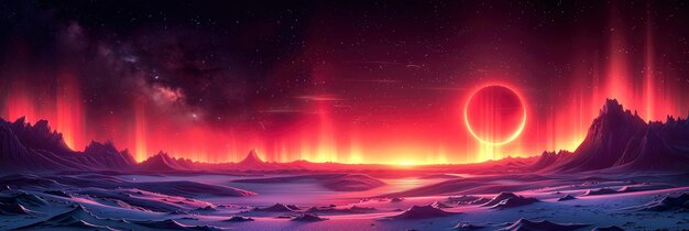 Les aurores boréales sur le ciel arctique