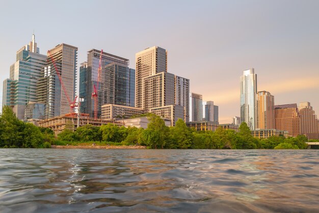 Austin, texas, horizon, paysage urbain, centre ville, usa, ville