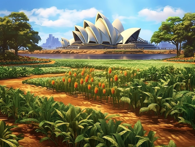 Australie agriculture industrie agricole opéra ai généré