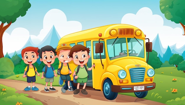 Des autobus scolaires