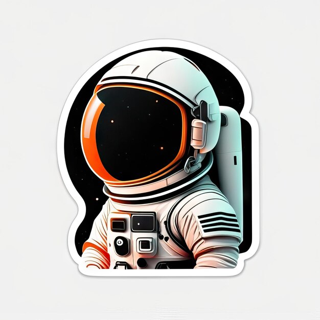 Autocollant astronaute minimaliste