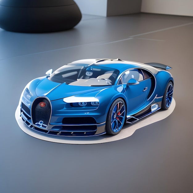 Un autocollant bugatti chiron 3D